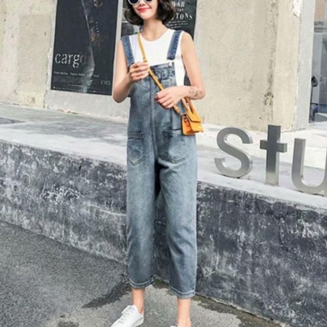 여성 가을 봄 기본 데님 데이 캐주얼 멜빵 청바지 점