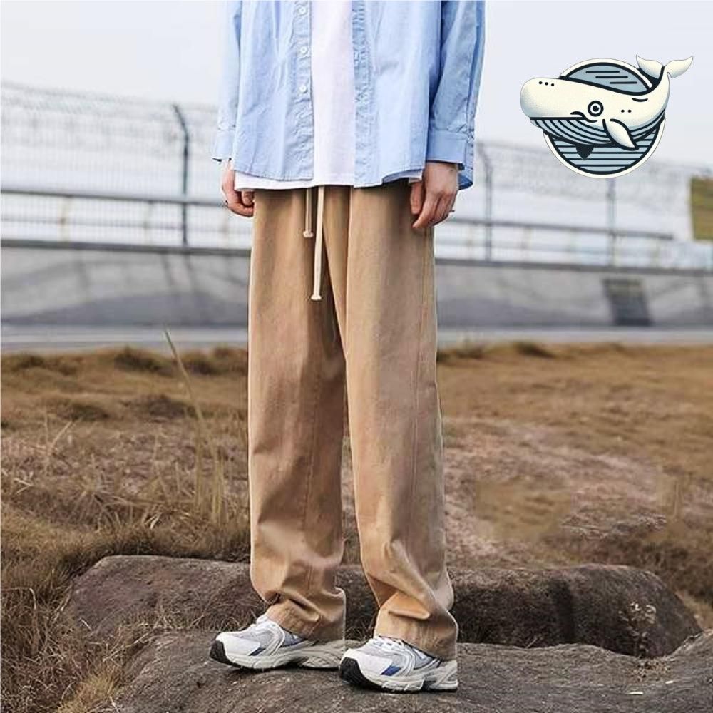 편안한 캐주얼 남성 바지 면소재 바람막이 여름