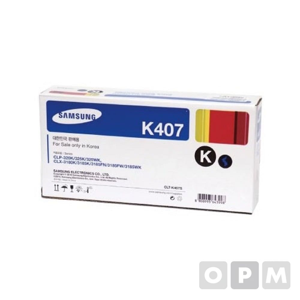 삼성 토너 CLT-K407S/흑색 1EA