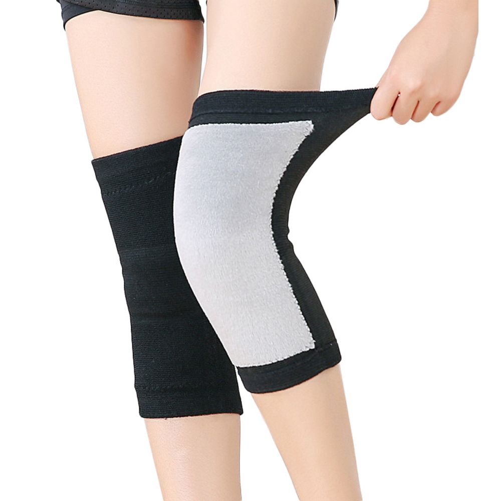 스판덱스 방한 무릎보호대 2p세트(블랙) (M)