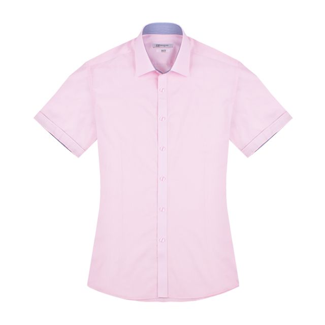 핑크색 분홍색 슬림핏 반팔셔츠 반소매 기본 와이셔츠