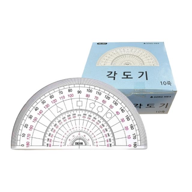 (송화) 1000 각도기 NO.007 (15cm) 박스(100개입)