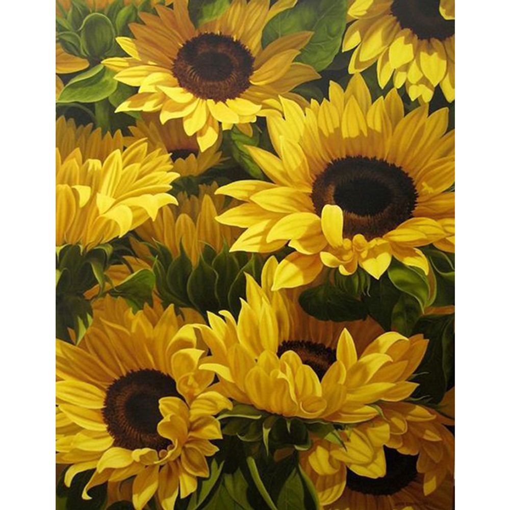 해바라기의 노래 (캔버스) 보석십자수 40x50