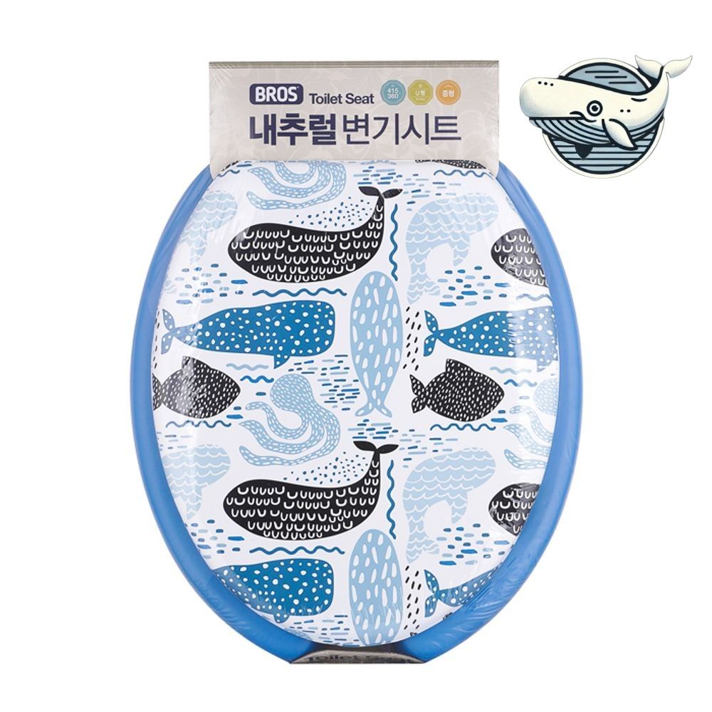 아기블루 고래 변기 커버 스타일 변기 시트