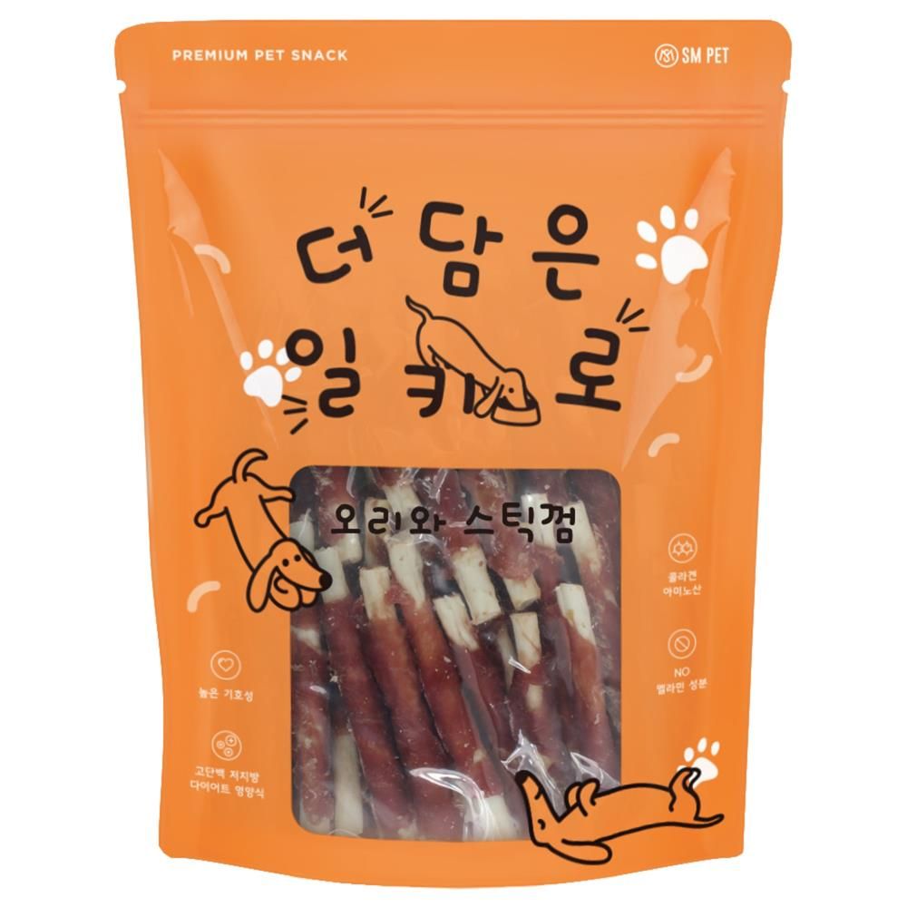 단백질 영양 건강 치석제거 개껌 오리와 스틱껌 1kg