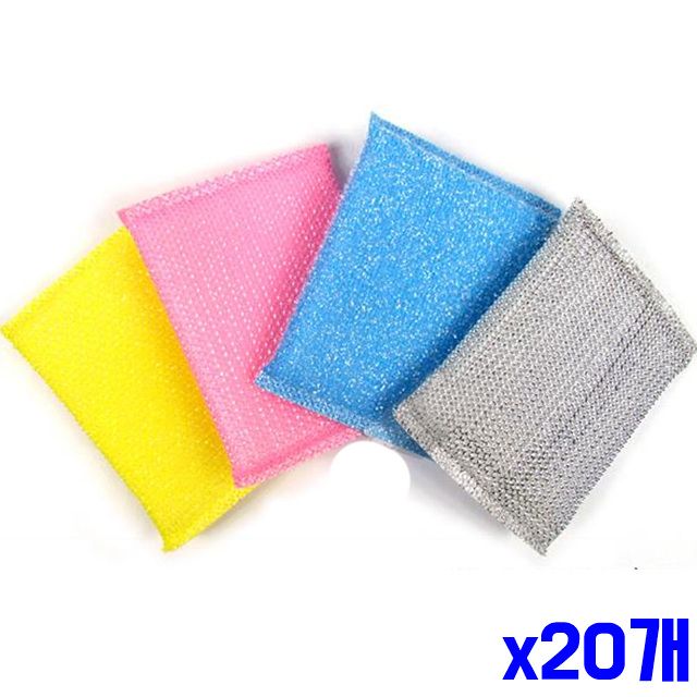 주방 x20개 세트 4P 수세미 업소용수세미
