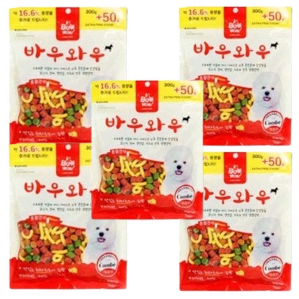 강아지 저염분 져키 혼합 350g 5P 한입 트릿 훈련