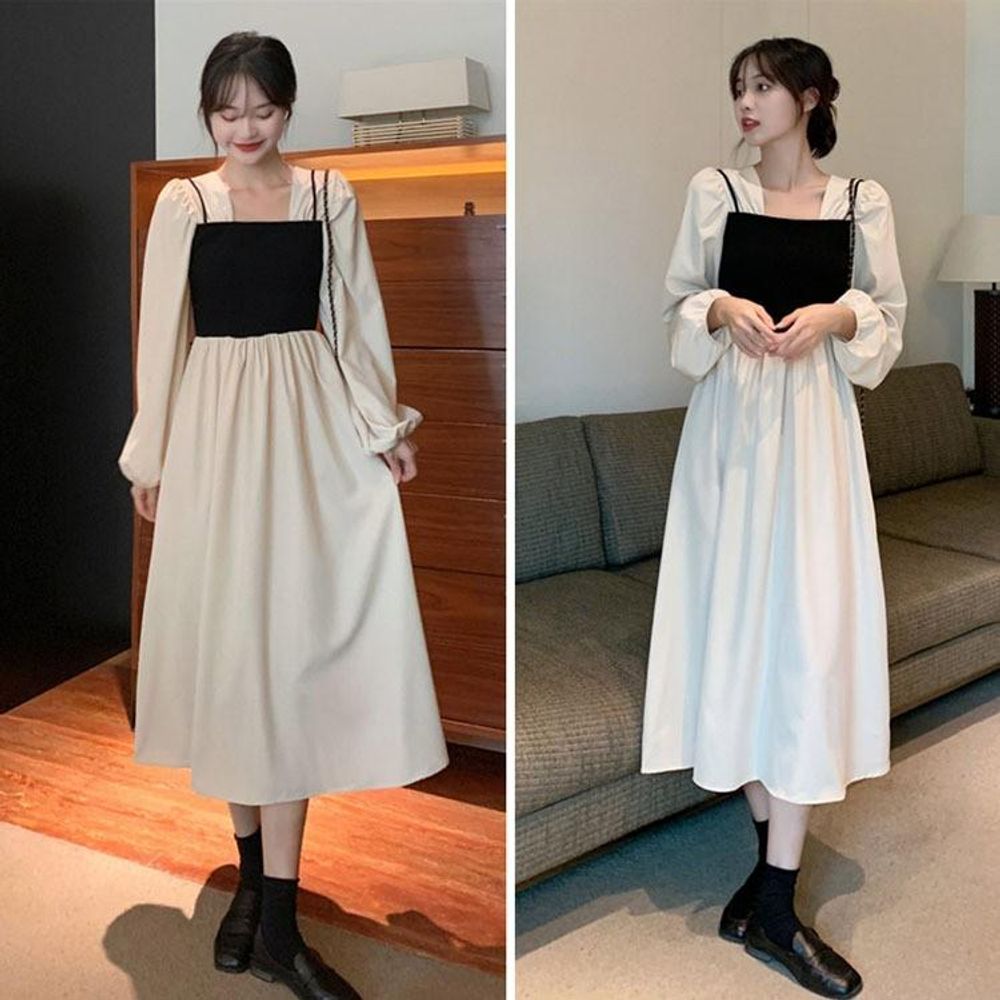 데이트룩 꾸안꾸 연말모임 여성 롱원피스 무드 예쁜