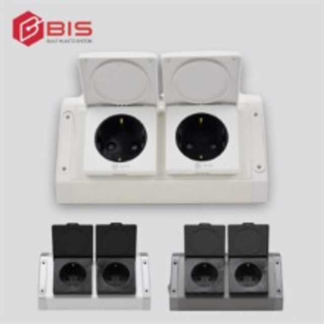 BIS 빌트인콘센트 BIB-002 크림화이트 방우 커버 가