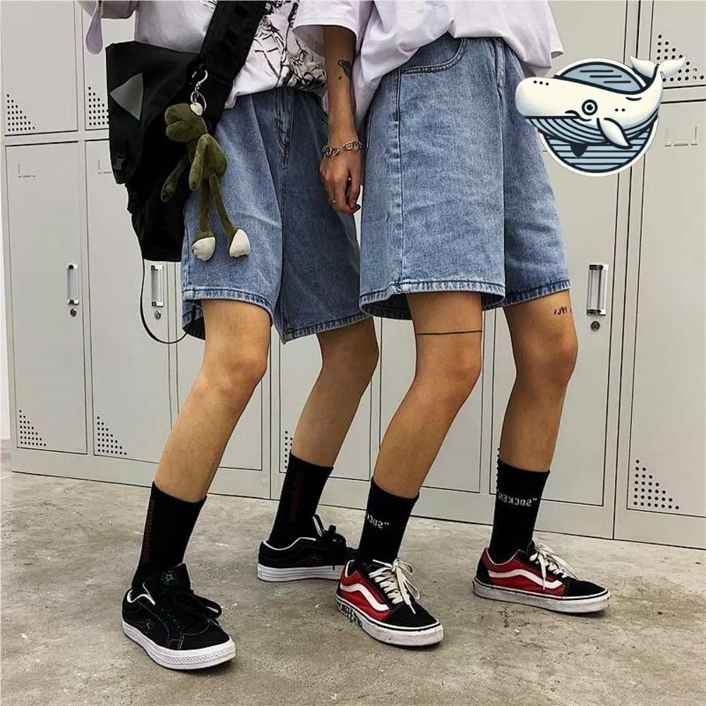 편안한 여름 뒷밴딩 반바지 스포티한 청반바지