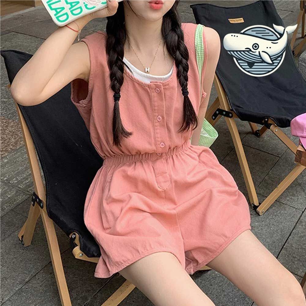 여름 필수 민소매 점프수트 자연스러운 핏