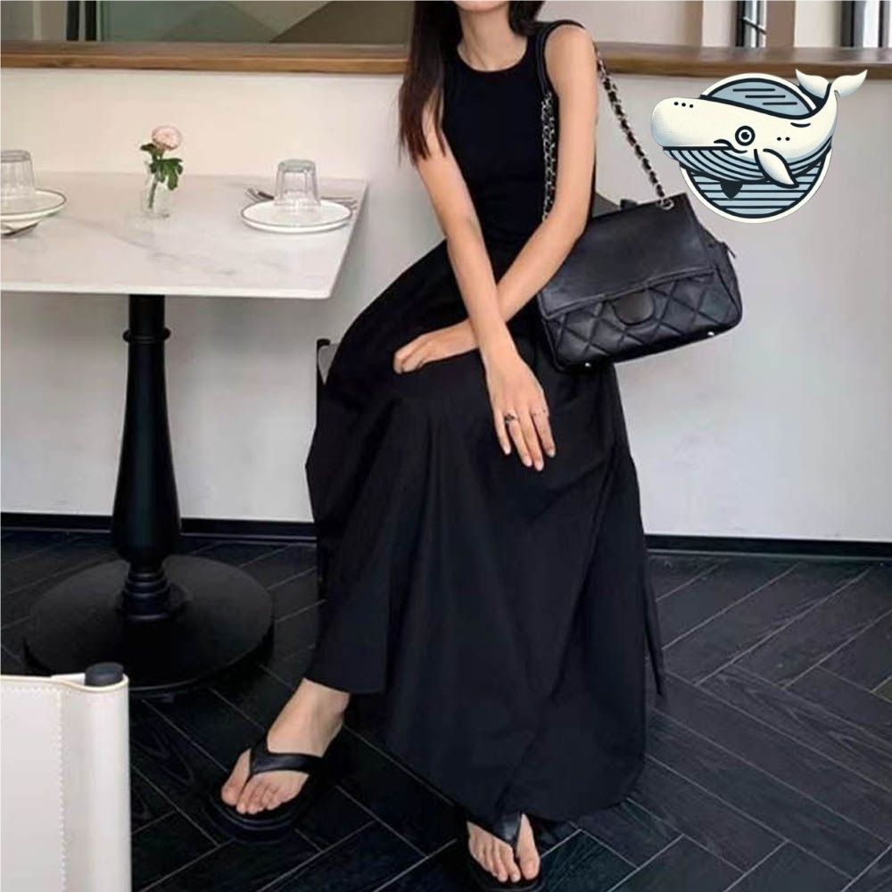 여름 여행 스타일 나시 롱원피스 편안한