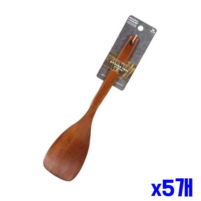 원목 뒤집개 옻칠 일자 x5개 주방도구