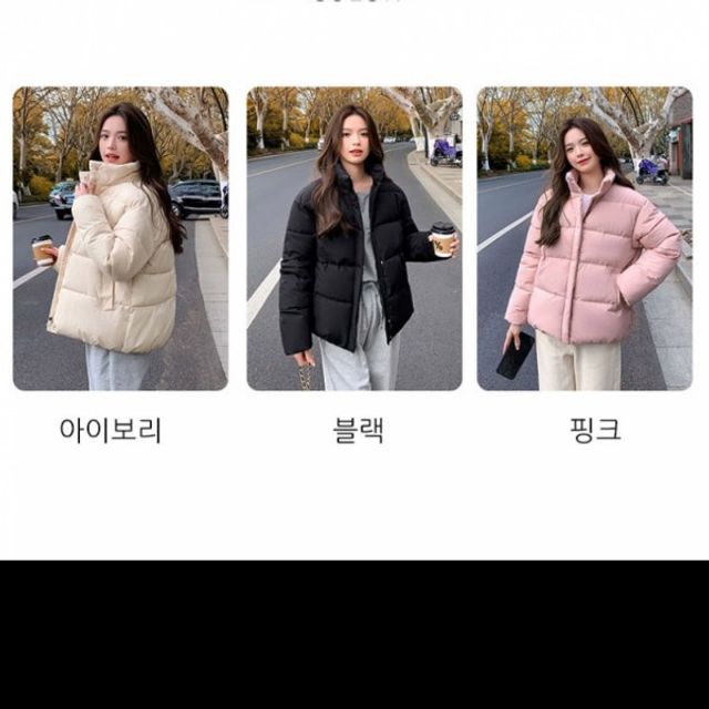 겨울옷 점퍼 패딩 무지 베이직 포근 미디 디자인