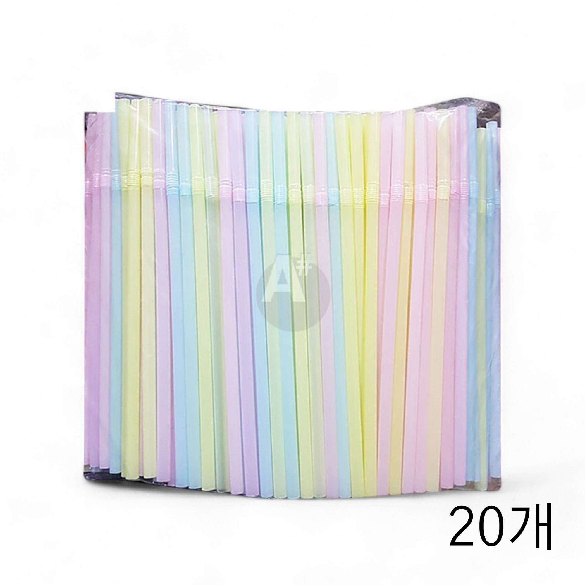 일회용 자바라 스트로우 파스텔 7X210mm 400입 X20개