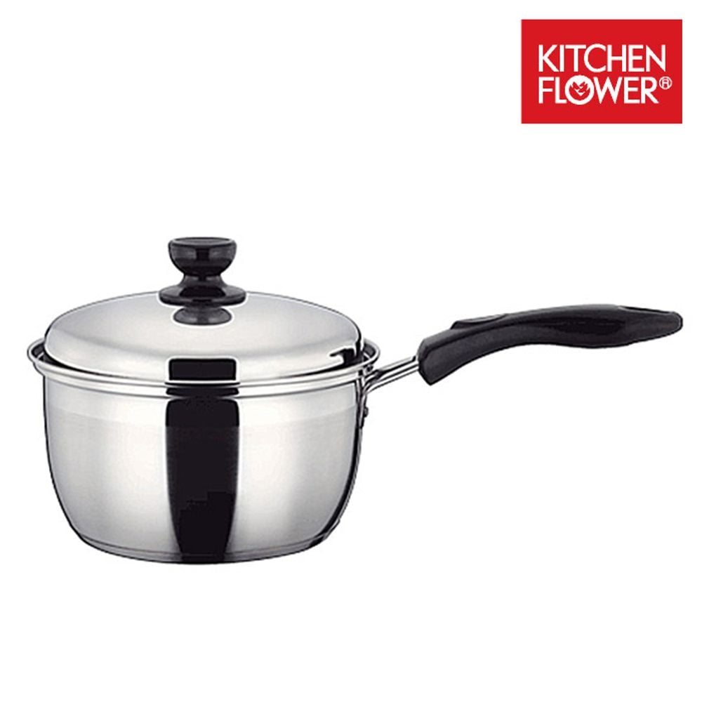 키친플라워 팬지 스텐 편수냄비 18cm