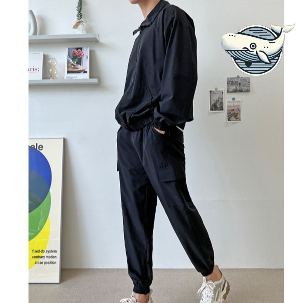 캐주얼 스타일 아노락 조거팬츠 남성용 멋진