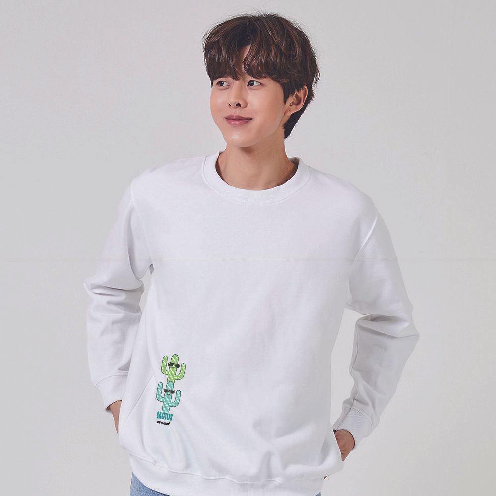 키밍 선인장 Cactus 오버핏 맨투맨 후드 맨투맨코디