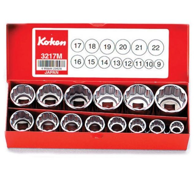 (코켄) 3/8 인-치 핸드소켓 세트 3217M 14pcs