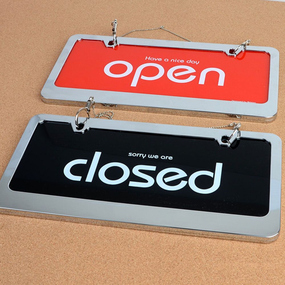 OPEN/CLOSED 오픈클로즈 스텐 양면걸이