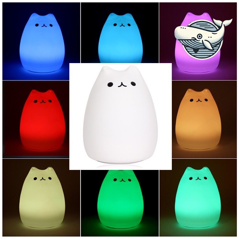 귀여운 소프트 고양이 디자인 LED 조명