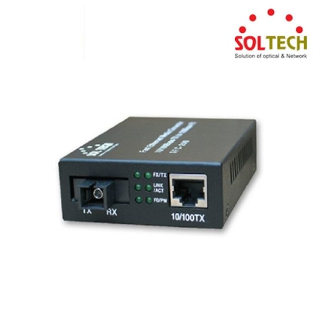 SOLTECH SFC200-SCS40 광컨버터 (100Mbps/SC/싱글)