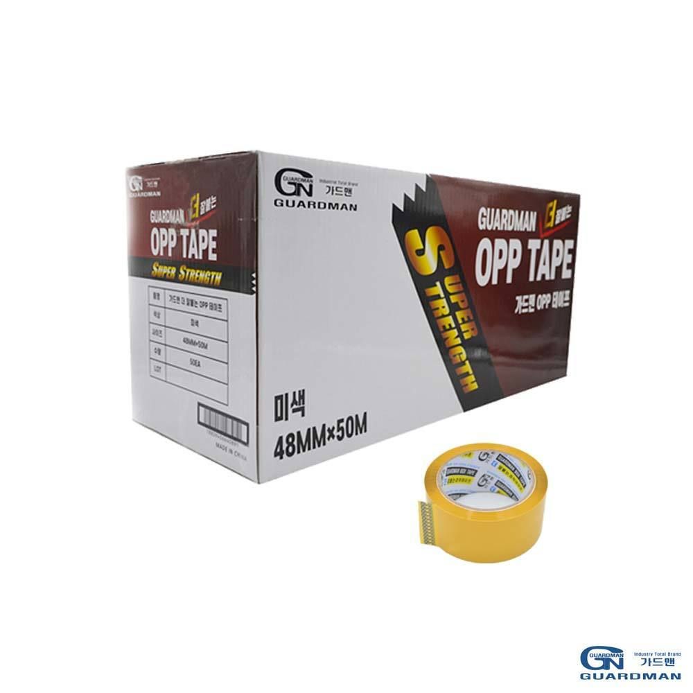가드맨 OPP 테이프 48mm x 50M 50개입 미색