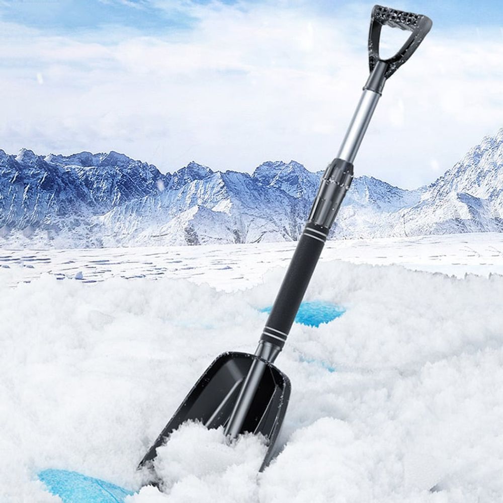휴대 자동차 접이식 눈삽 신축가능 제설삽 분리형