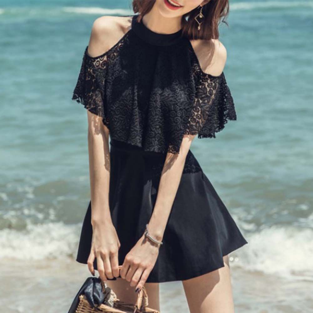 수영복 웨어 여름 비치 블랙 비키니 가드 커버