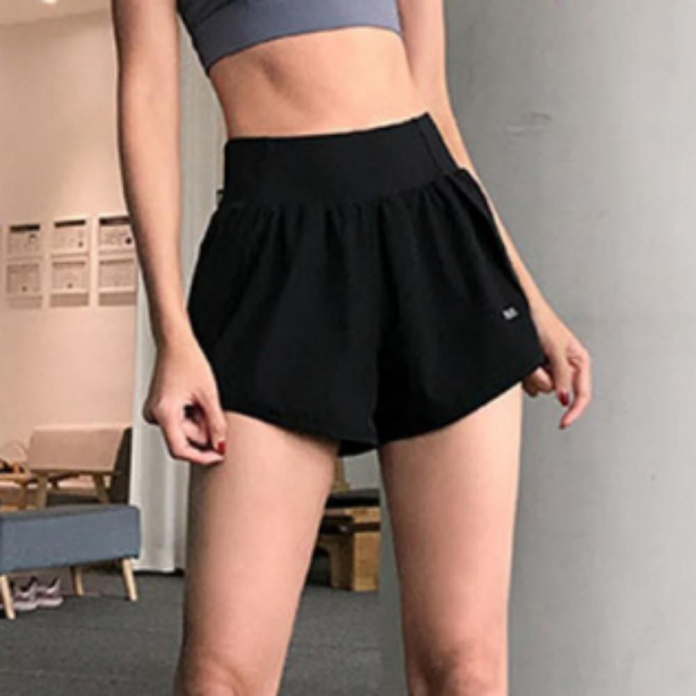 여자 와이드 밴딩 히든 포켓 운동복 반바지 조깅 숏팬