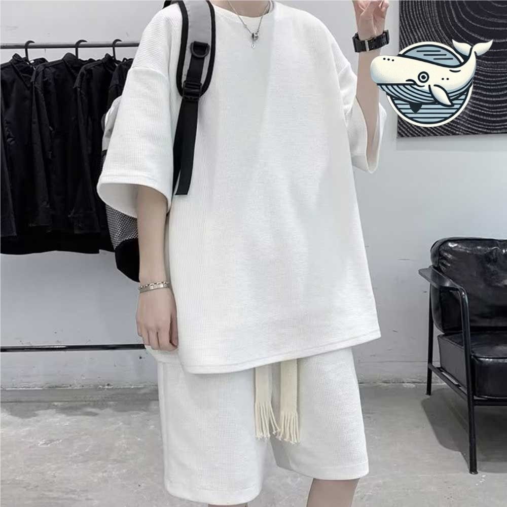 여름 실내외 캐주얼 반팔셋업 편안한 루즈핏