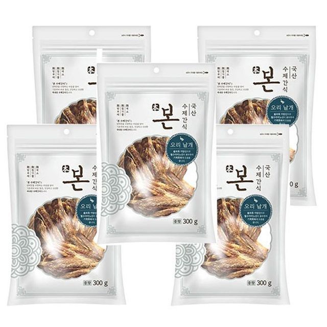 강아지간식 오리날개 300g 5P 건조 반려견 영양 간식