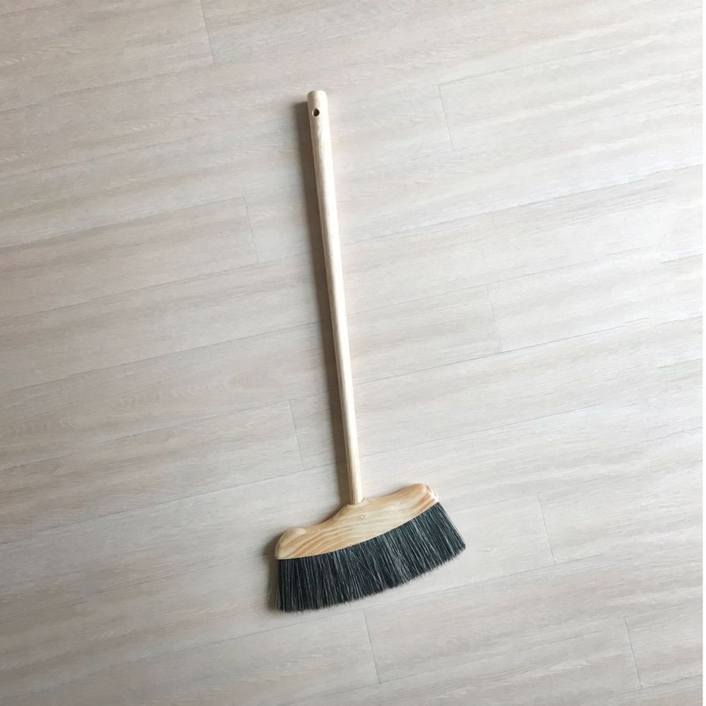 원목 T방비 빗자루