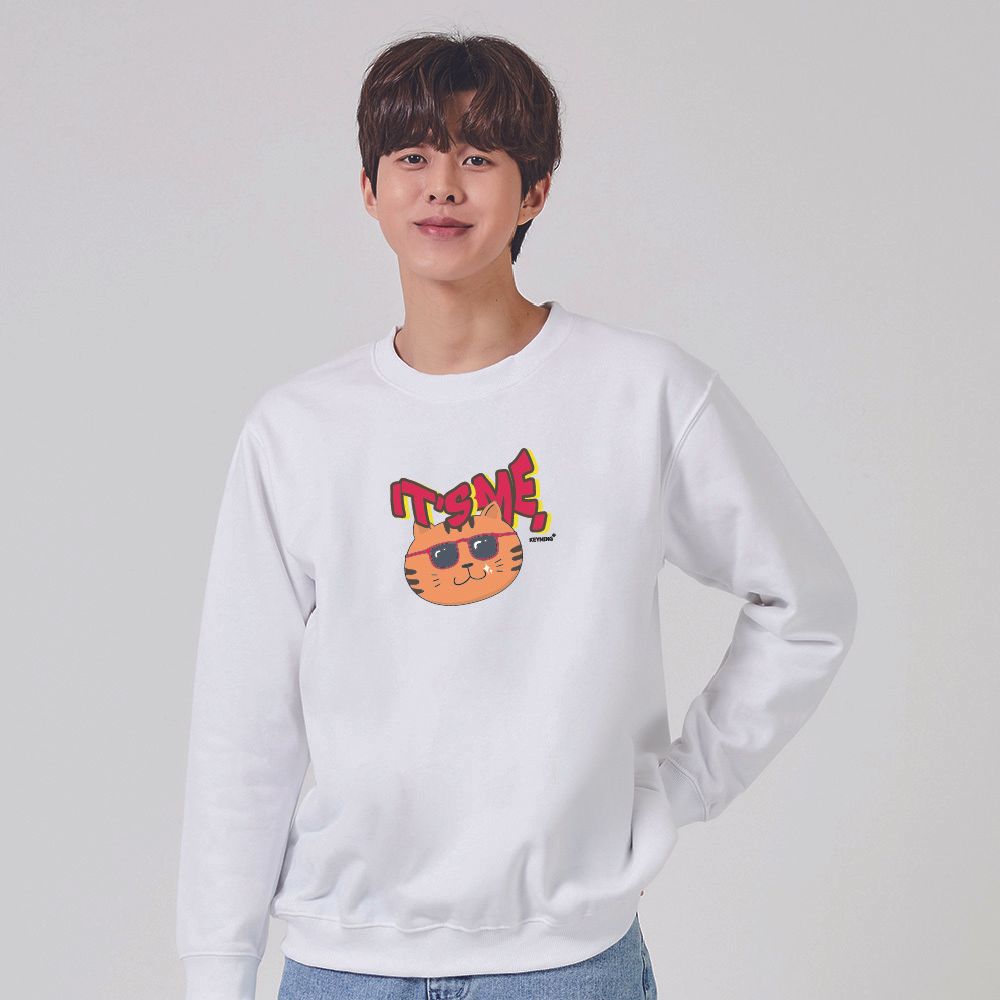 키밍 its me 멋진 고양이 맨투맨 후드