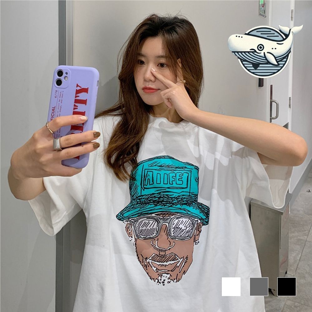 세련된 민트 모자 티셔츠 캐주얼 여름 반팔