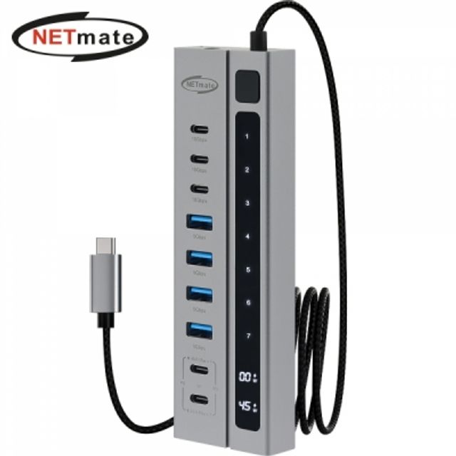 강원전자 넷메이트 NM-UBC3145 USB3.2 C타입 9포트