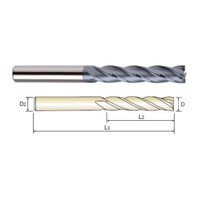 4G MILLS 롱초경코팅엔드밀4F D10X10X40X120 (SEME7