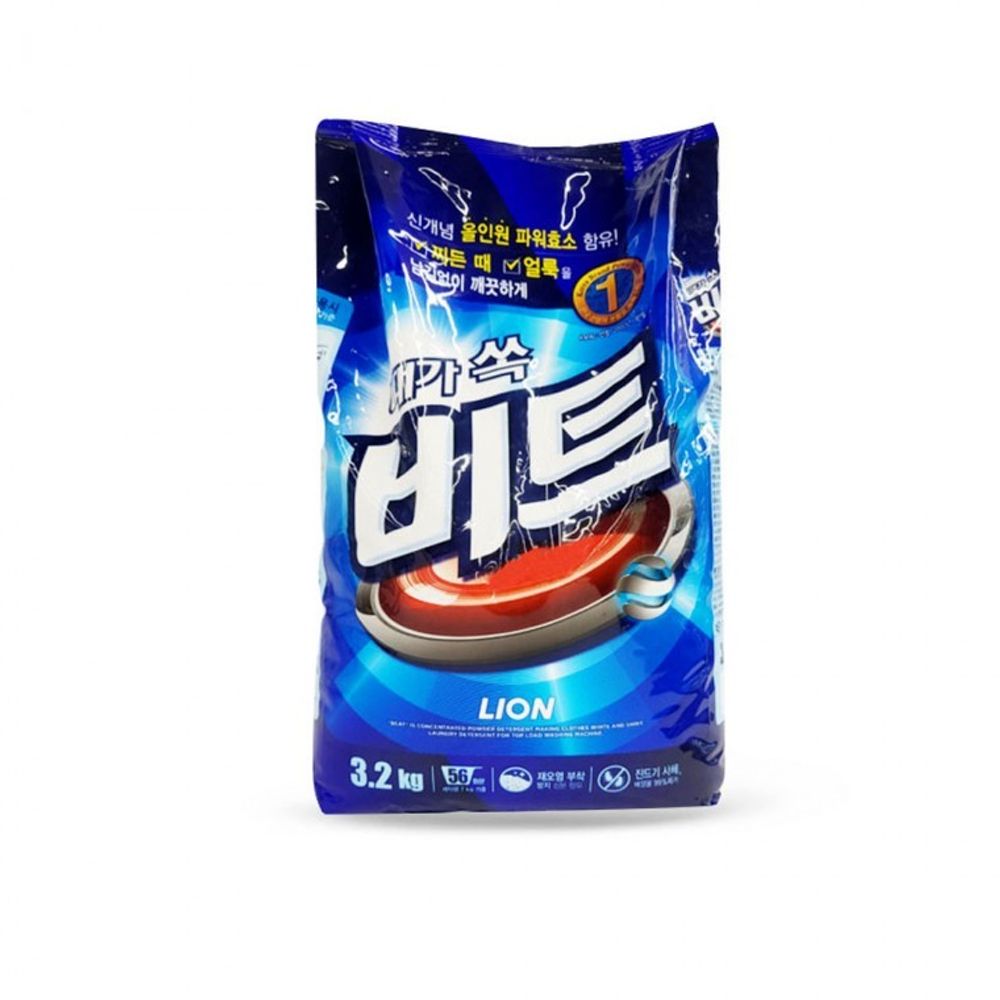 때가쏙 비트 3.2kg 세탁 세제 56회분 파워효소