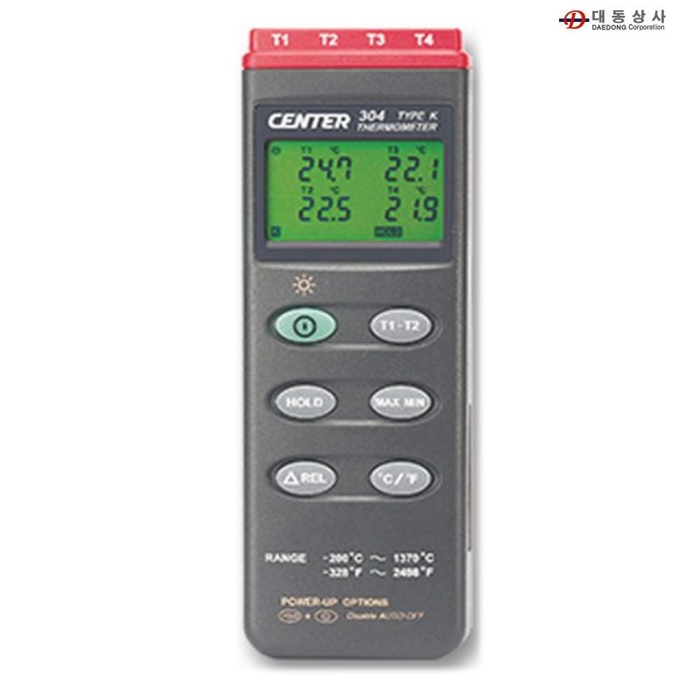 디지털온도계 CENTER304 4채널 -200~1370도접촉식센서