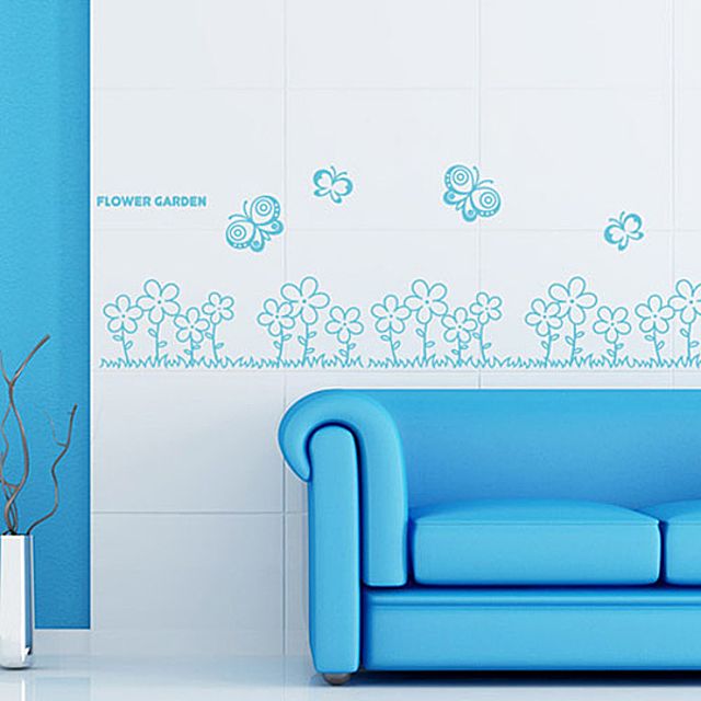 꽃과나비 포인트그래픽스티커 시트지 벽장식