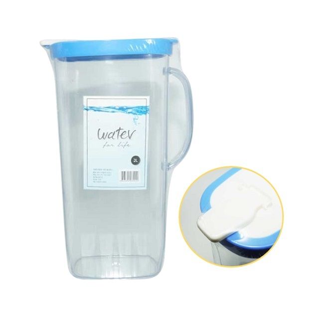 투명사각물병 2.0L 1p 냉장고물통 안심소재물병