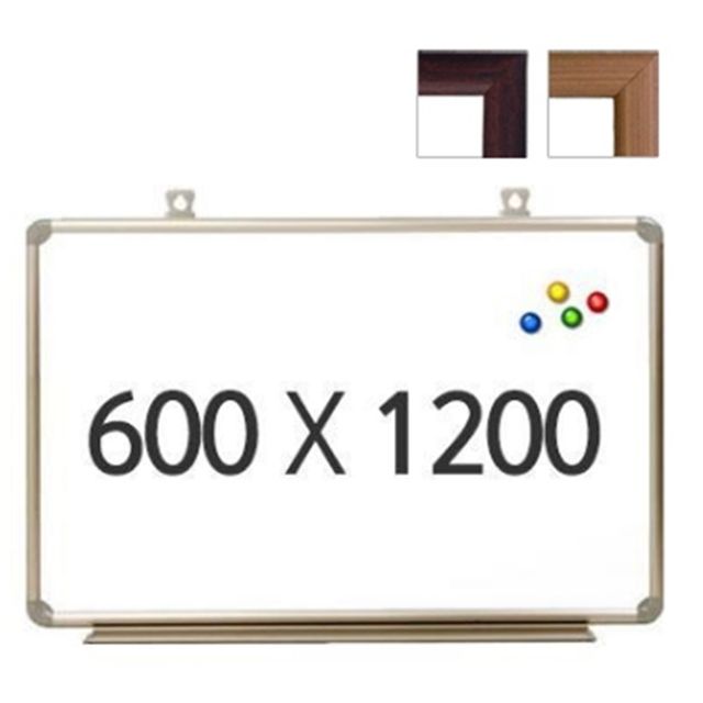 토탈 자석 우드 화이트보드 600X1200