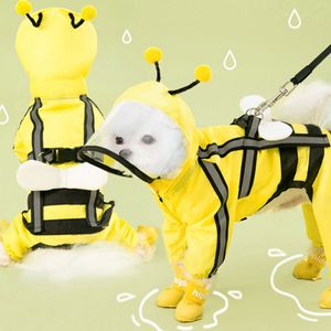 아이티알,NE 강아지 귀여운 꿀벌 패션 우의 우비 애견 레인코트
