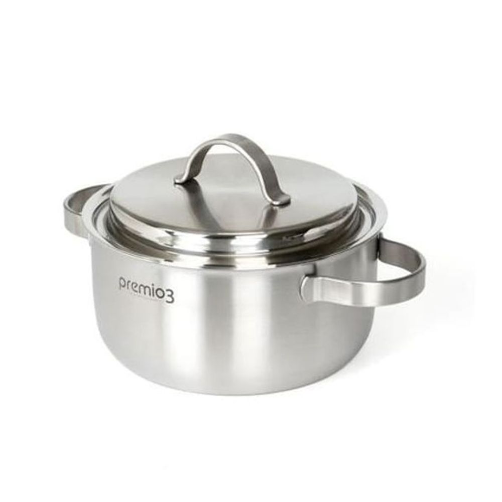 키친아트 스텐 냄비 통3중 라면 인덕션 냄비 18cm