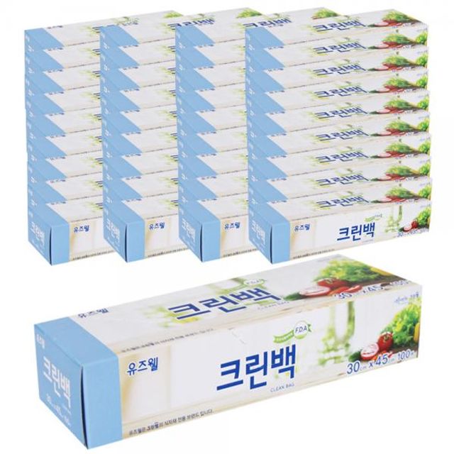 (BOX)크린랩유즈웰크린백30x45x100매 40개입