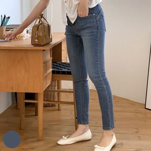 40S 슬림 데일리 스키니 데님 빅사이즈 여성