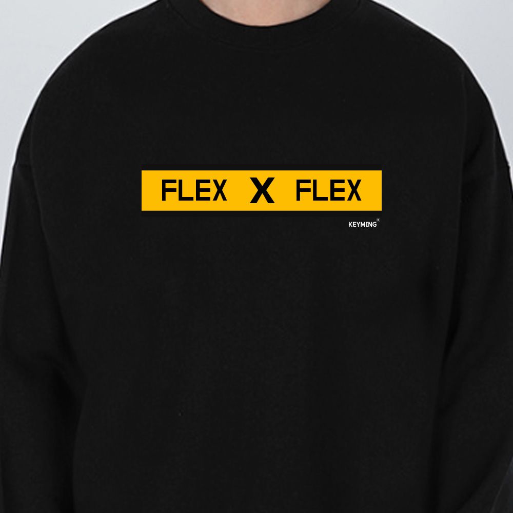 키밍 flexXflex 맨투맨 커플룩 데일리 캐주얼 긴팔옷