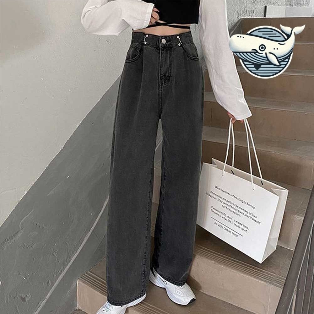 트렌디 핀턱 와이드핏 데님 팬츠 편안한