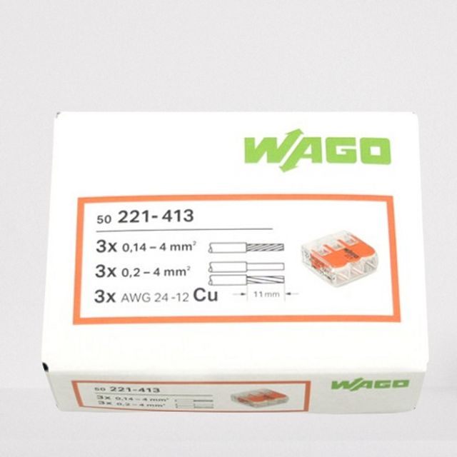 와고 커넥터 모든 전선용 WAGO 221_413 1BOX(50ea)