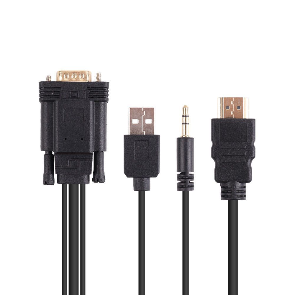 HDMI 컨버터 HDMI to VGA 1.5M 오디오 지원 케이블